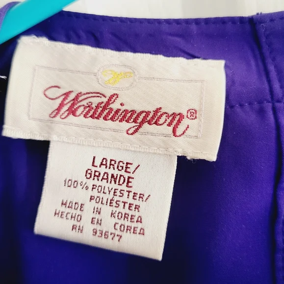 Vintage purple large blouse - Picture 5 of 5